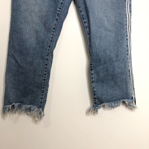 Wild Fable | Side Zipper Raw Hem Jeans sz 12 - Picture 4 of 6